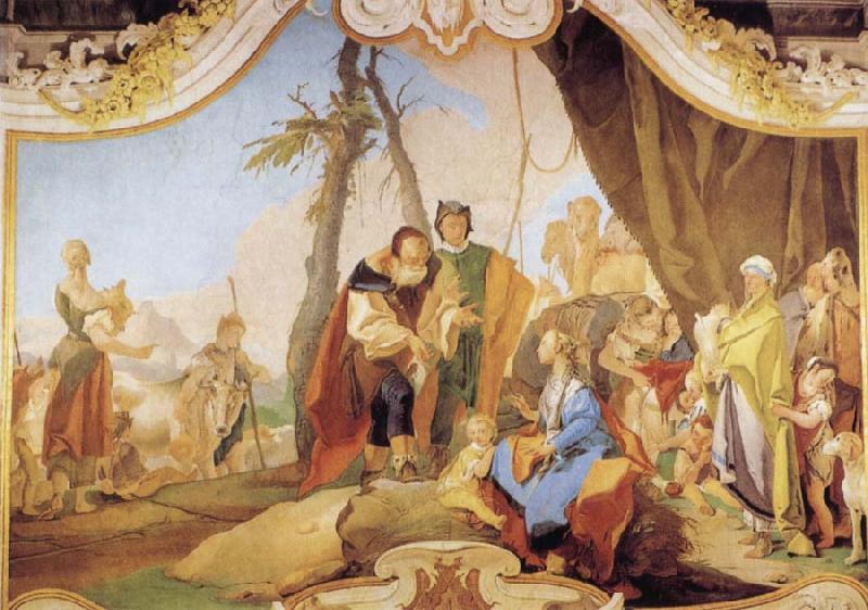 Giovanni Battista Tiepolo Rachel Hiding the Idols from her Father Laban oil painting image